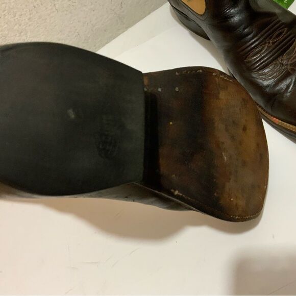 Rio of Mercedes Cowboy western Boots brown tan size 10B - Picture 6 of 15